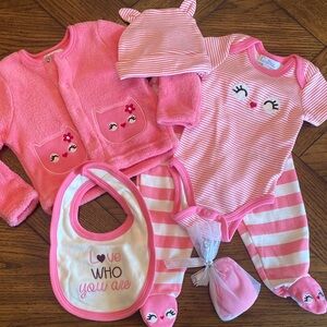 NWOT Quiltex Baby Girl 6 Piece Set